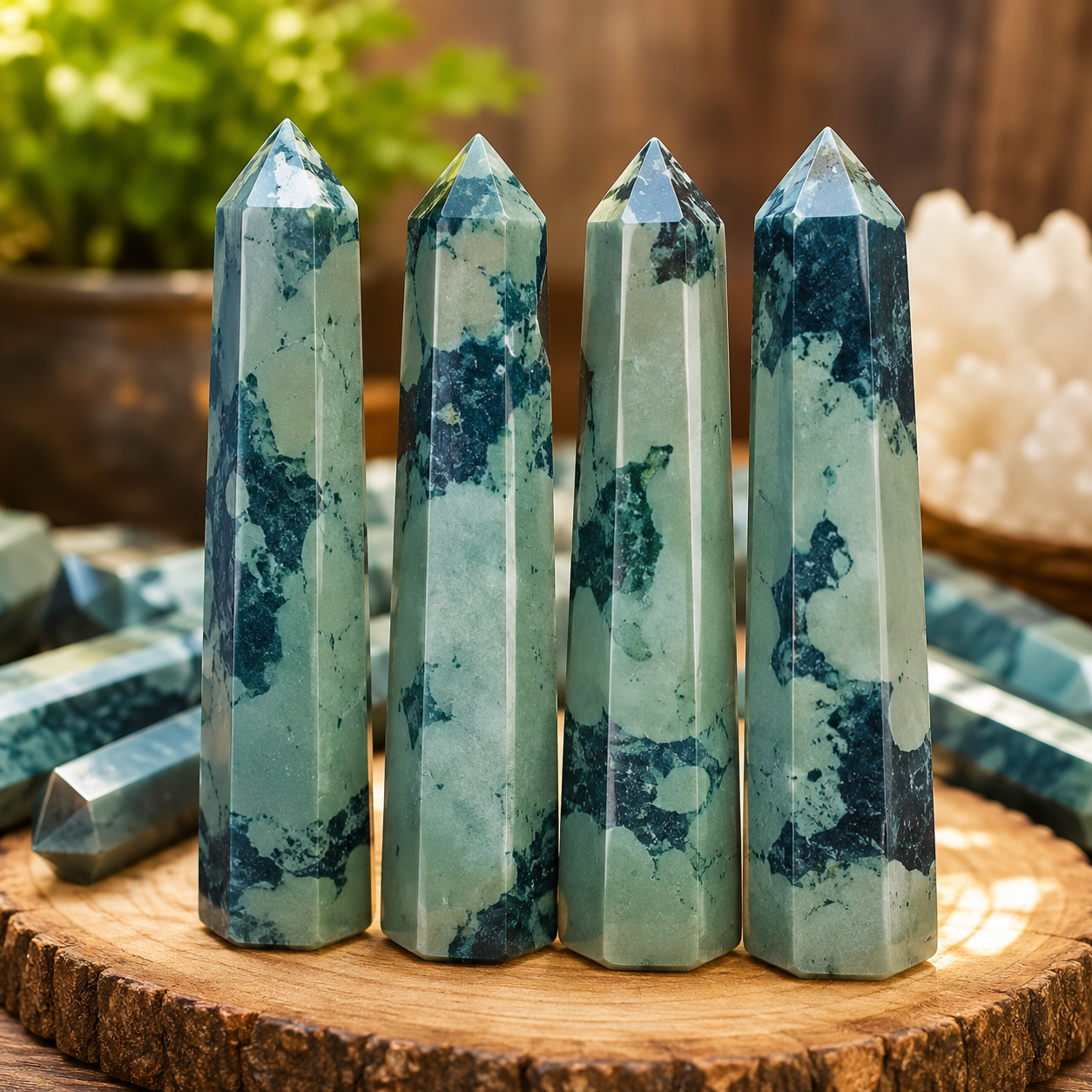 3b7ffbfe-259e-4996-b5c1-19c9173e95d2 Business Success Crystal Tower (Green Jasper) - Image 1